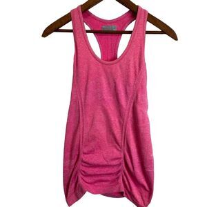 ATHLETA Tank Top Womens sz. XS Fastest Track Slim Fit Hot Pink Sleeveless Ruched